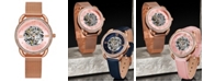Stuhrling Women's Automatic Rose Gold-Tone Mesh Bracelet Strap Watch 36mm